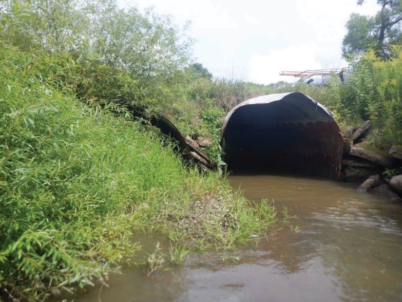 Large pipe under Rockdale Road