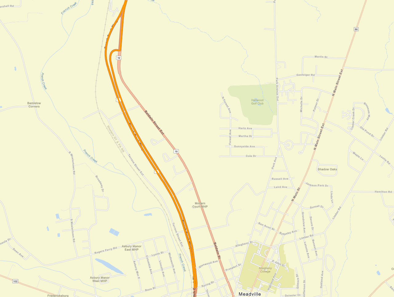 Crawford Co Route 6 Reconstruction map