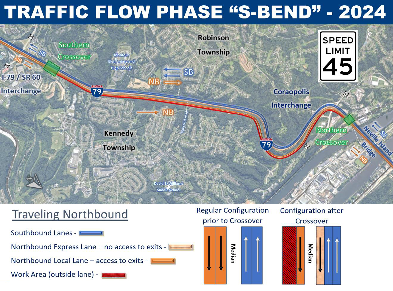 I-79 S-Bend Project Map