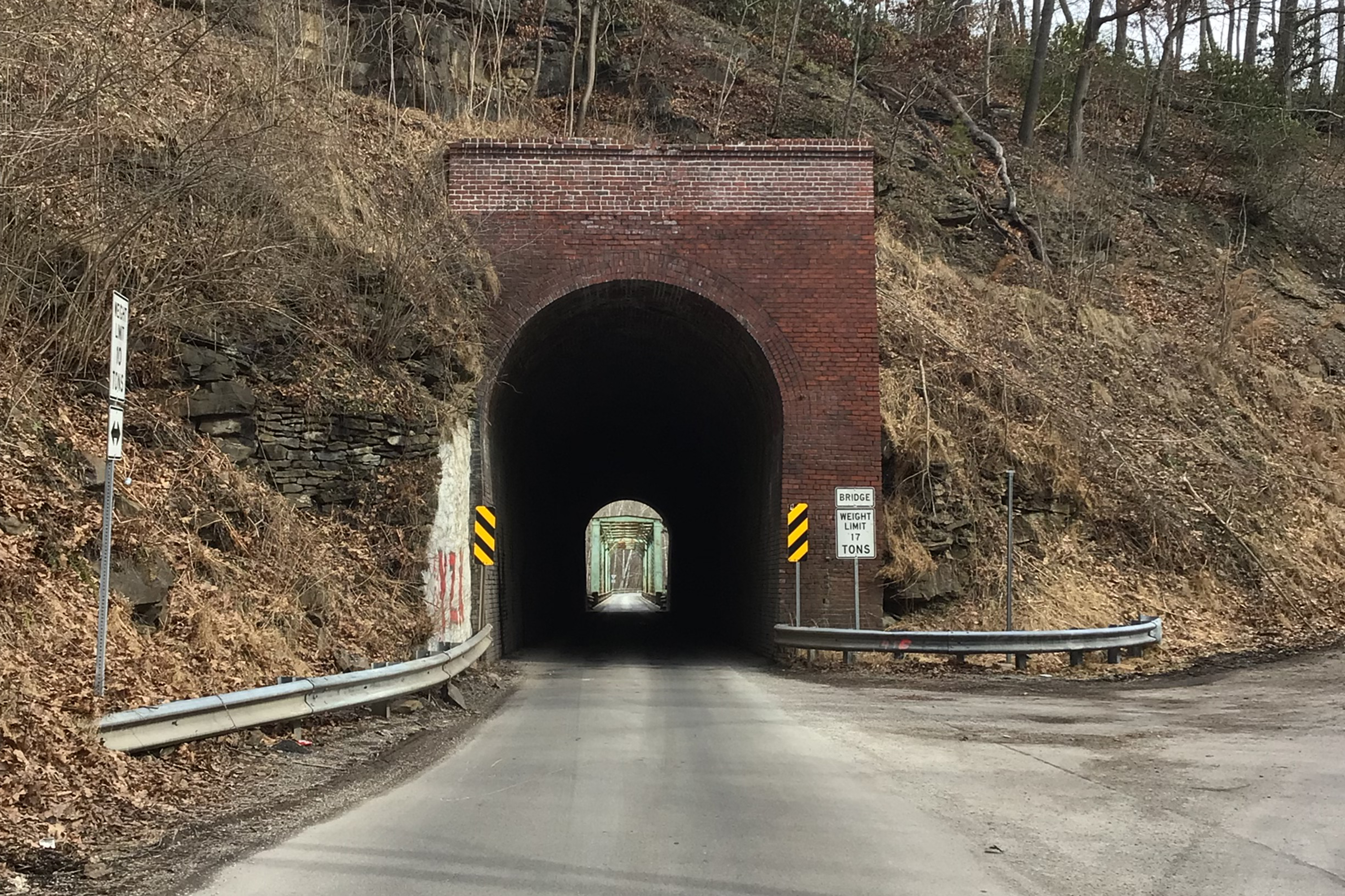 View of approaching Layton tunnel