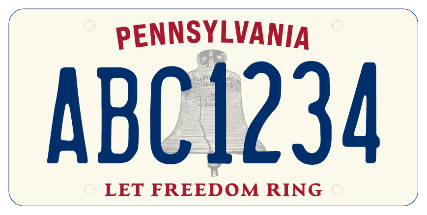 new PA license plate